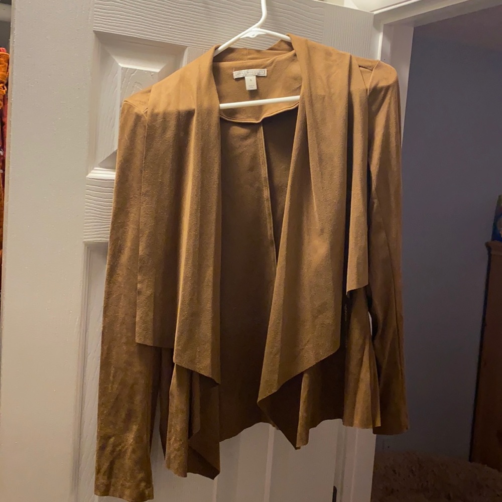 Dana Buchman brown suede jacket, size S